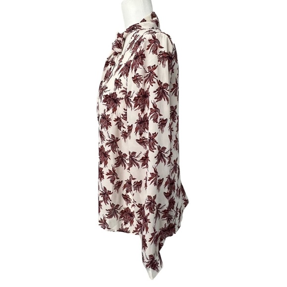 Astr The Label Long Sleeve Bow Neck Sheer Floral Top - Size XS - Picture 5 of 14